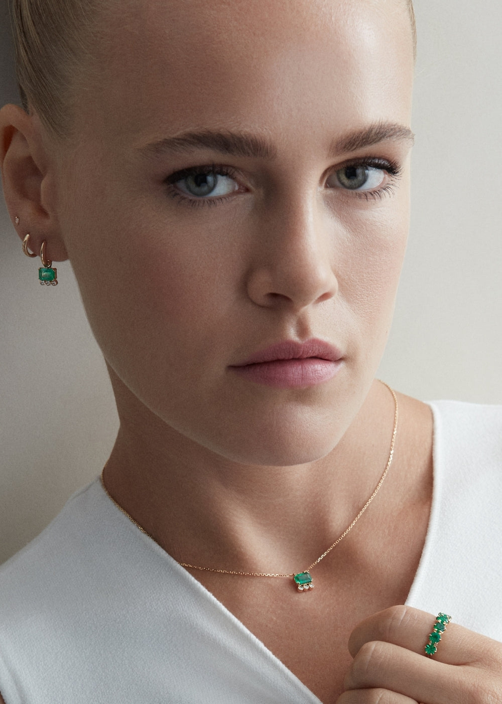 Betony Emerald & Lab-Grown Diamond Necklace