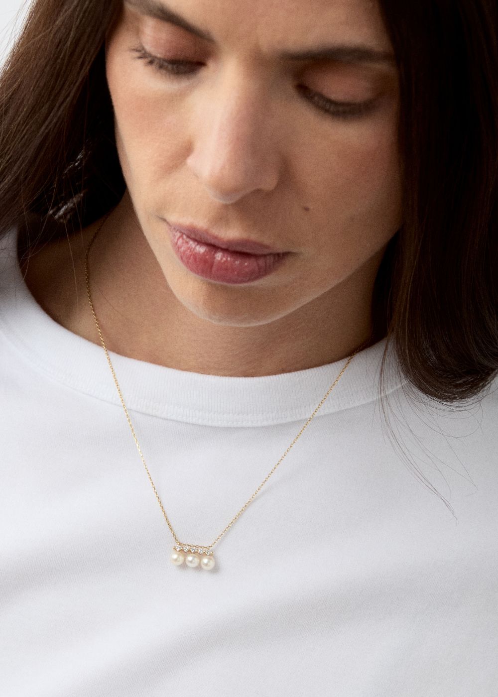 Shuga Triple Pearl & Lab-Grown Diamond Necklace