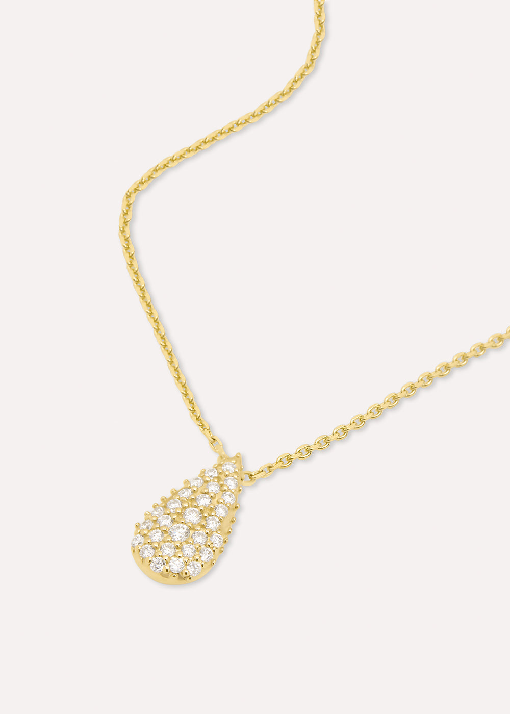 Pear Drop Pavé Lab-Grown Diamond Necklace