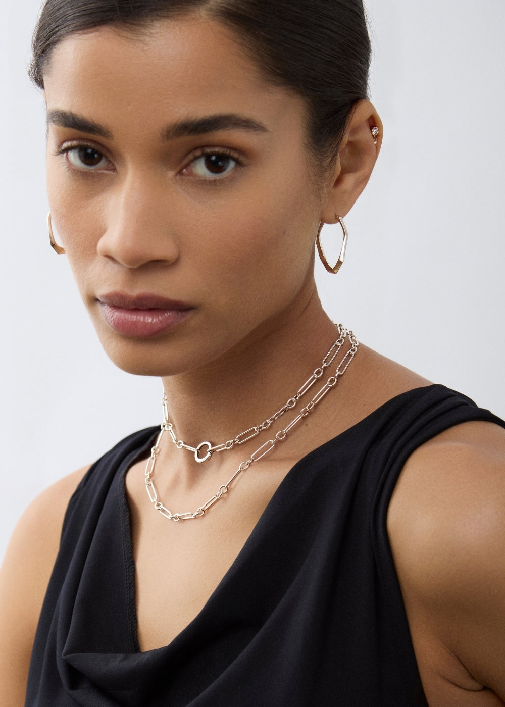 Long Trombone Chain Necklace