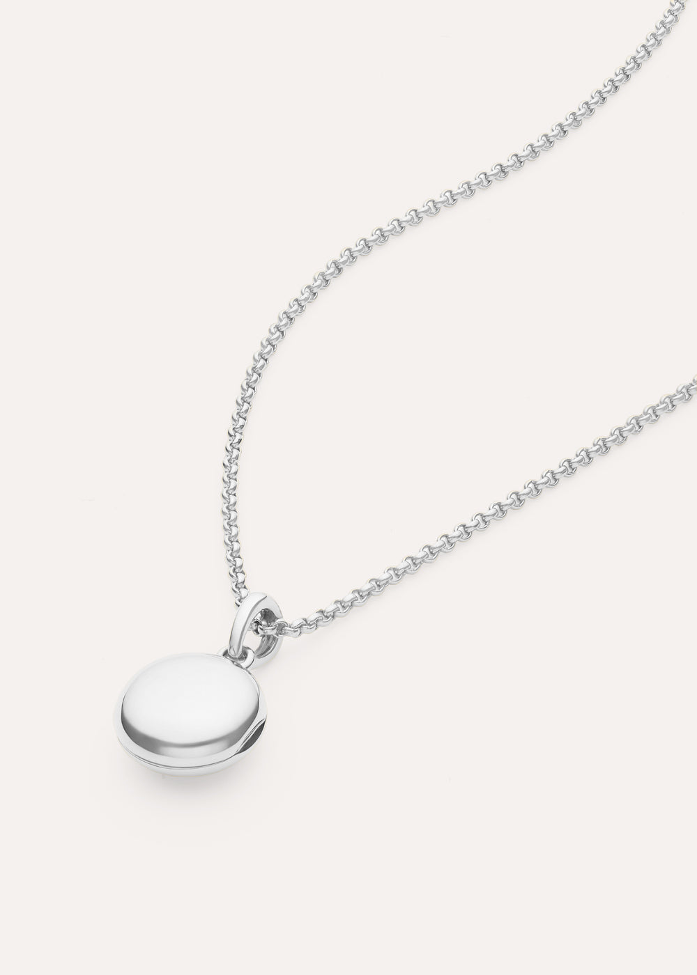 Button Locket with Heart Charm