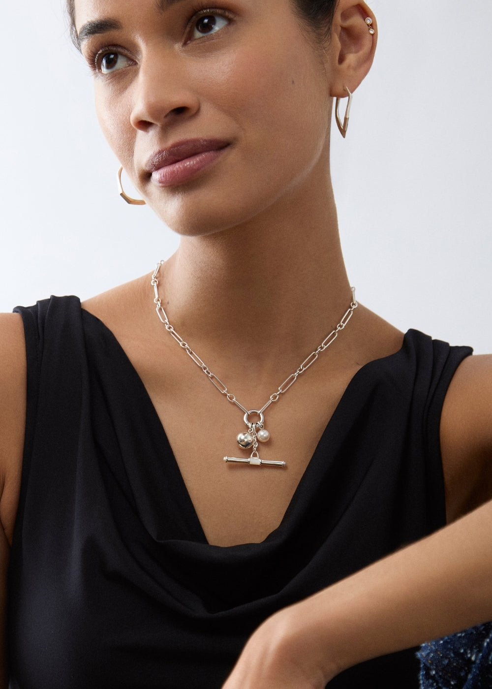 Mother of Pearl T-Bar Necklace