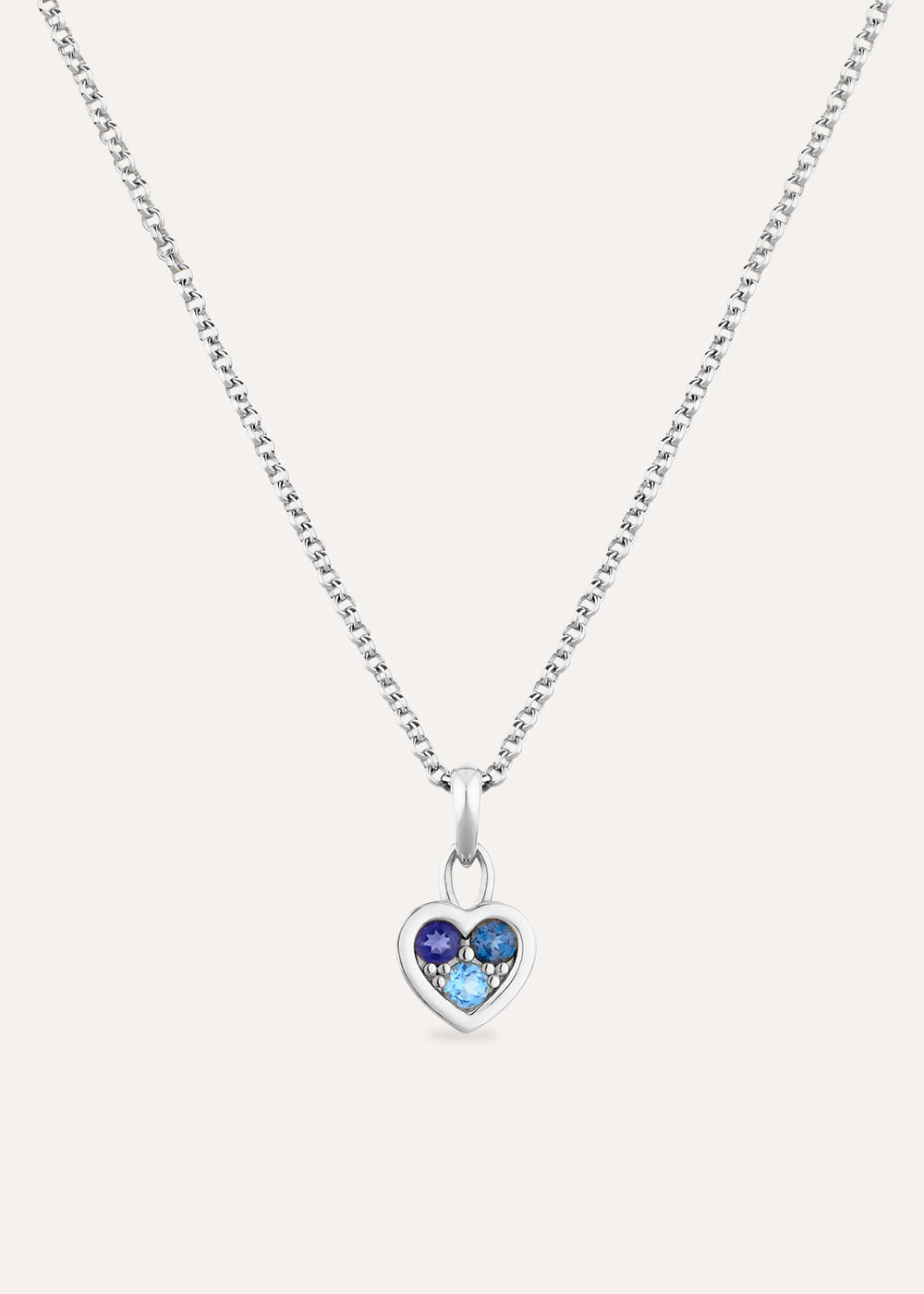 My World Iolite & Topaz Heart Necklace