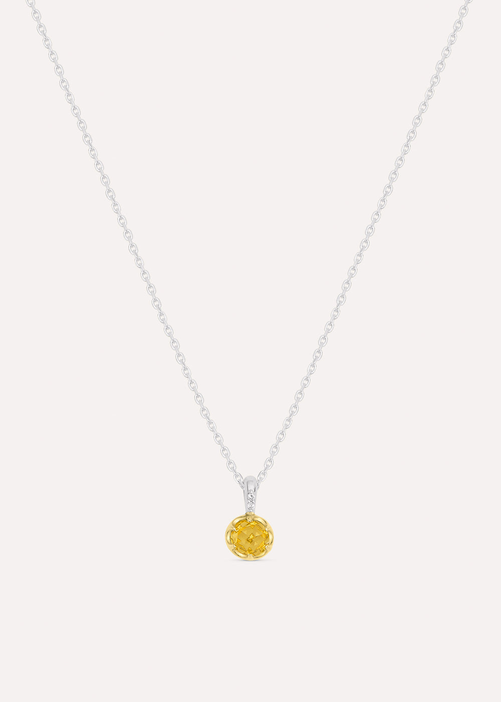Lemon Quartz November Birthstone Necklace