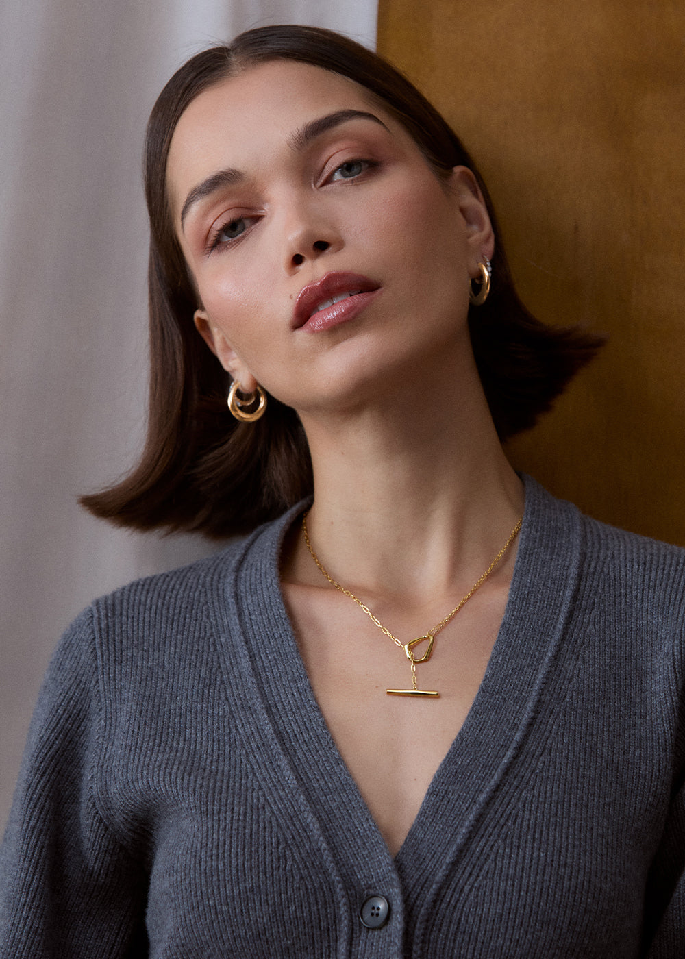 Thalassa Medium T-Bar Lariat Necklace