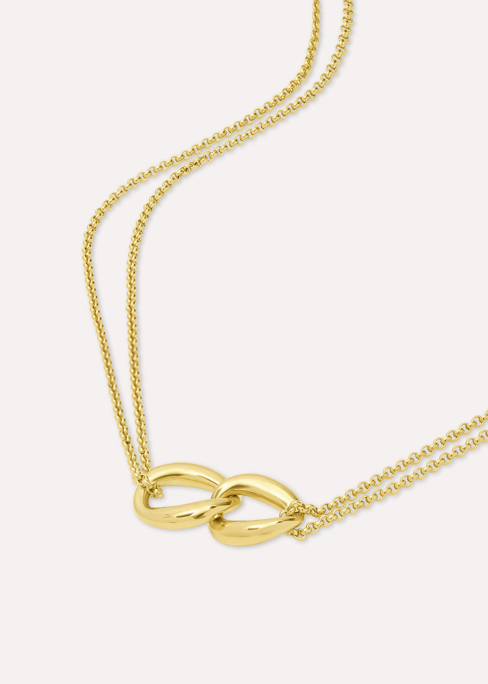 Wave Double Link Necklace