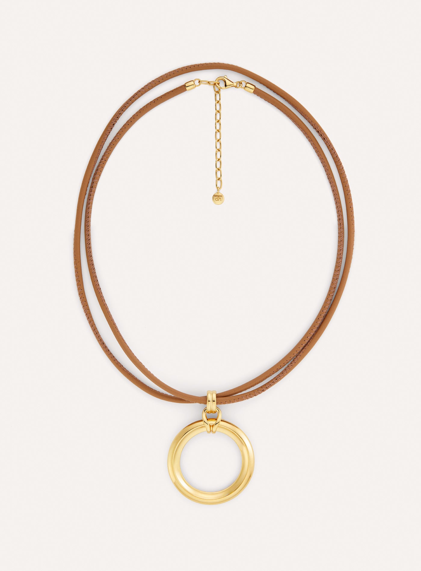 Iceni Chariot Link Brown Leather Pendant Necklace