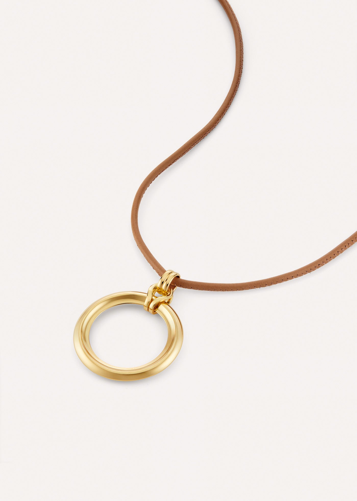 Iceni Chariot Link Brown Leather Pendant Necklace
