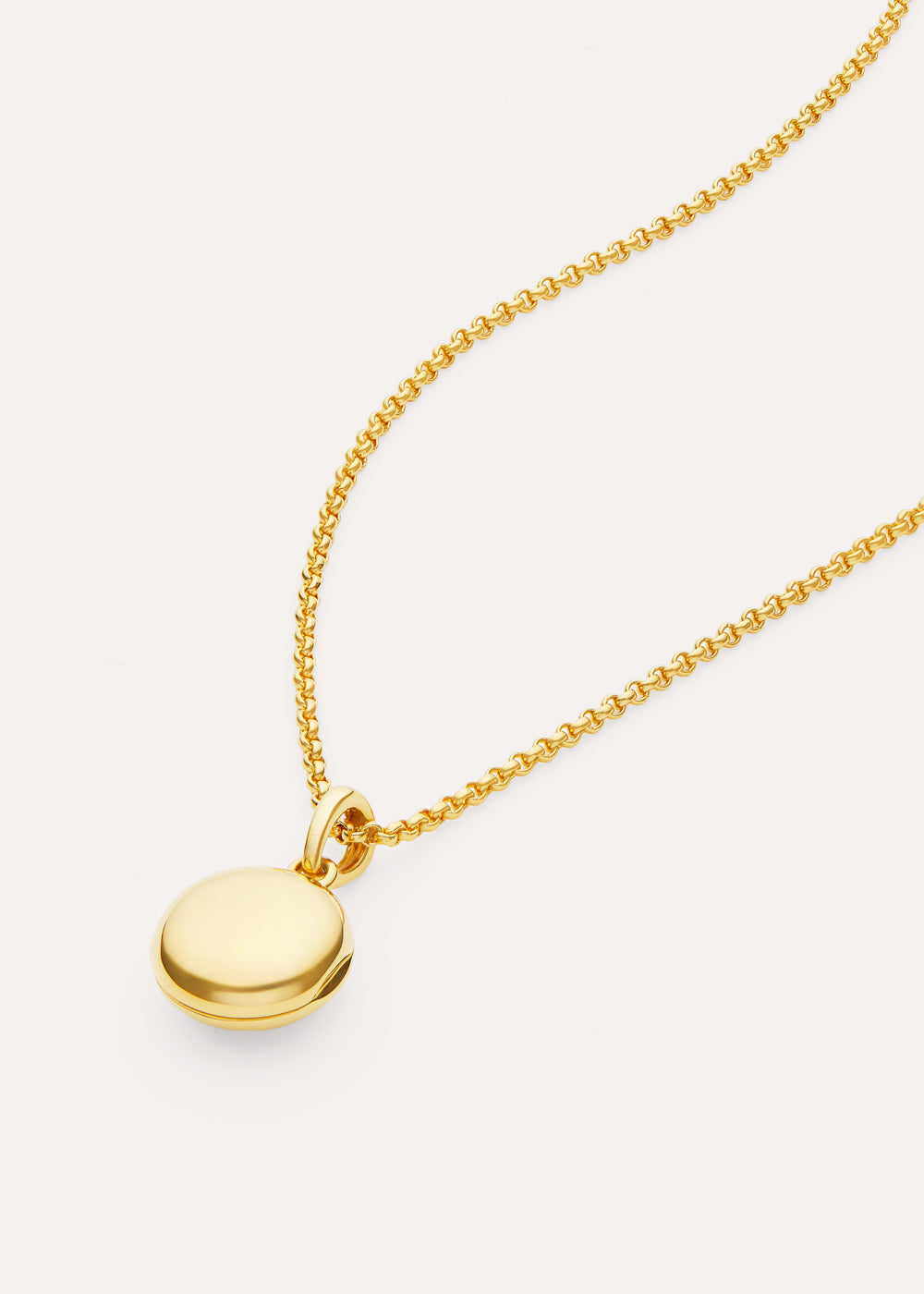 Button Locket with Heart Charm