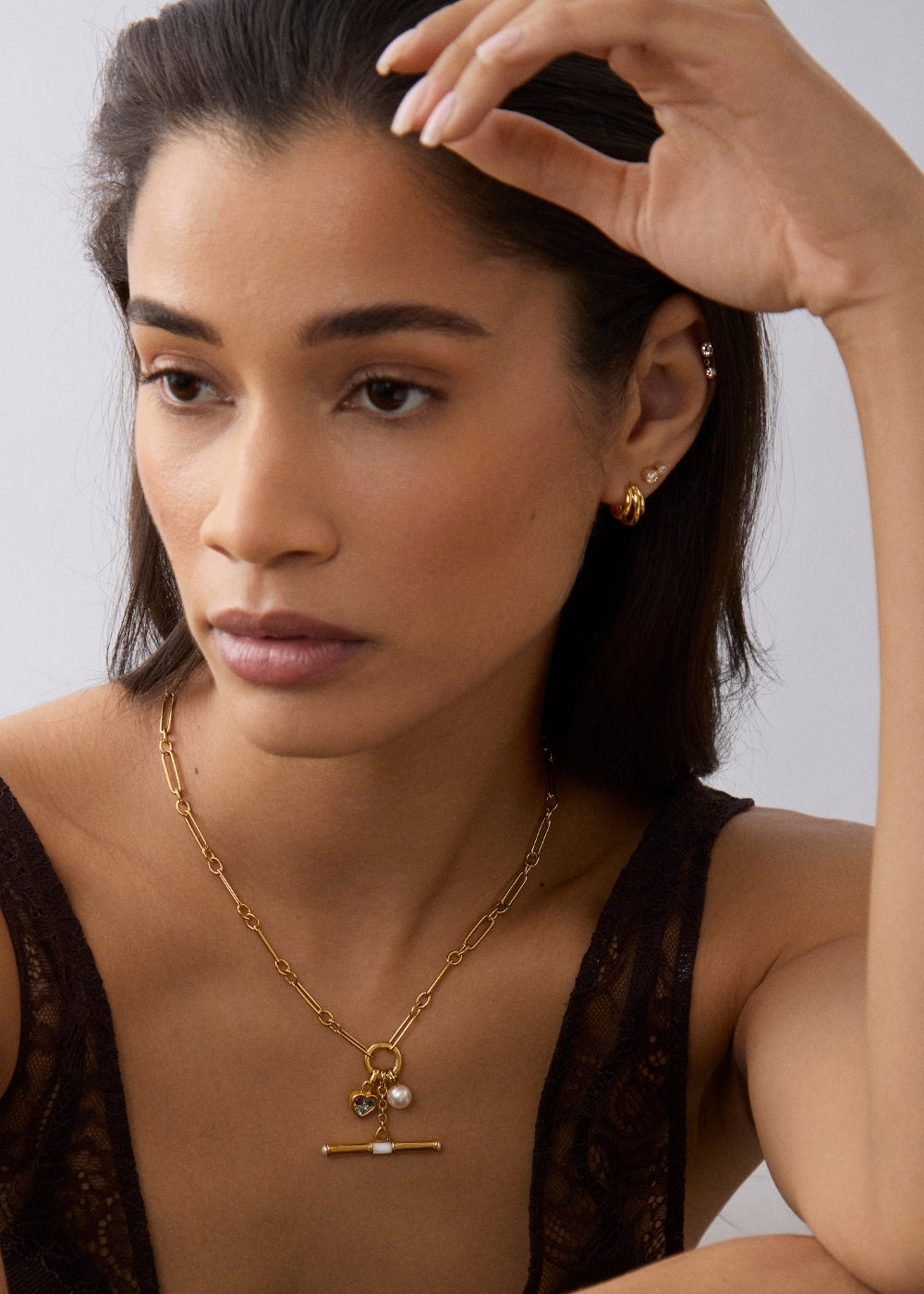 Mother of Pearl T-Bar Necklace