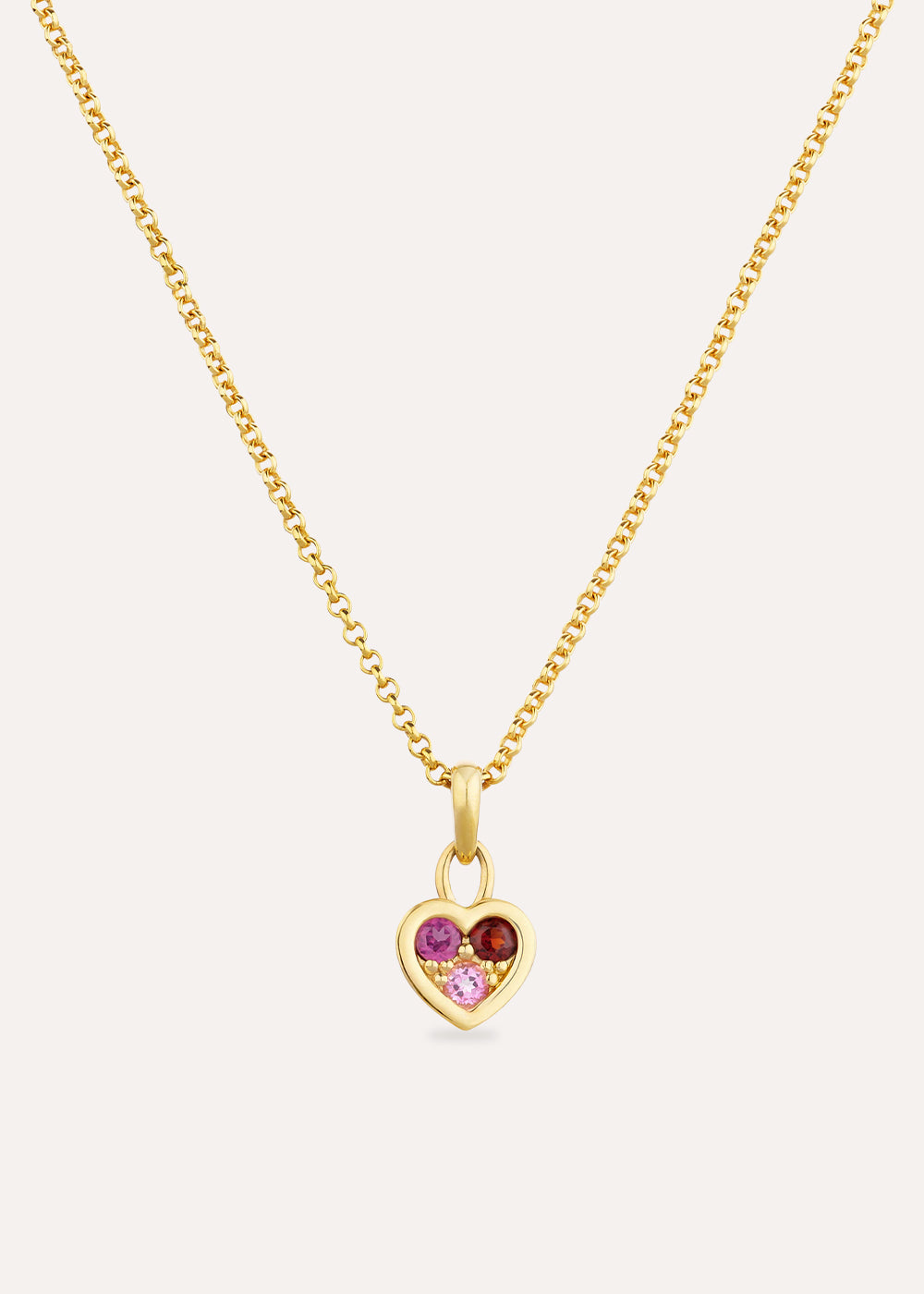 My World Garnet & Topaz Heart Necklace