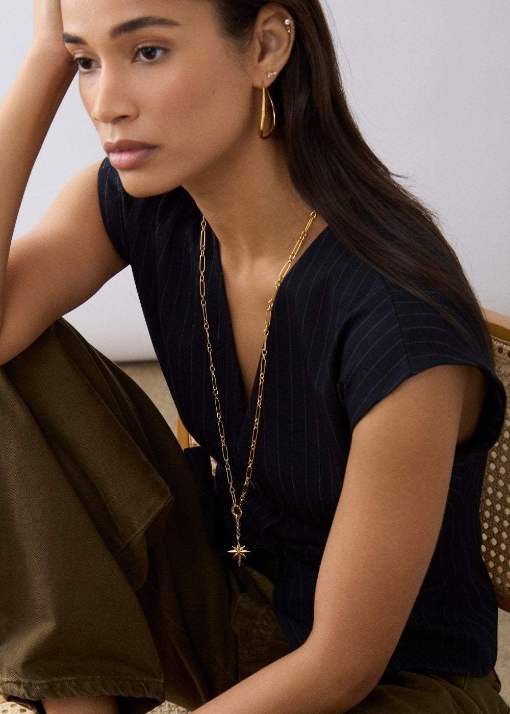 Lariat North Star Necklace