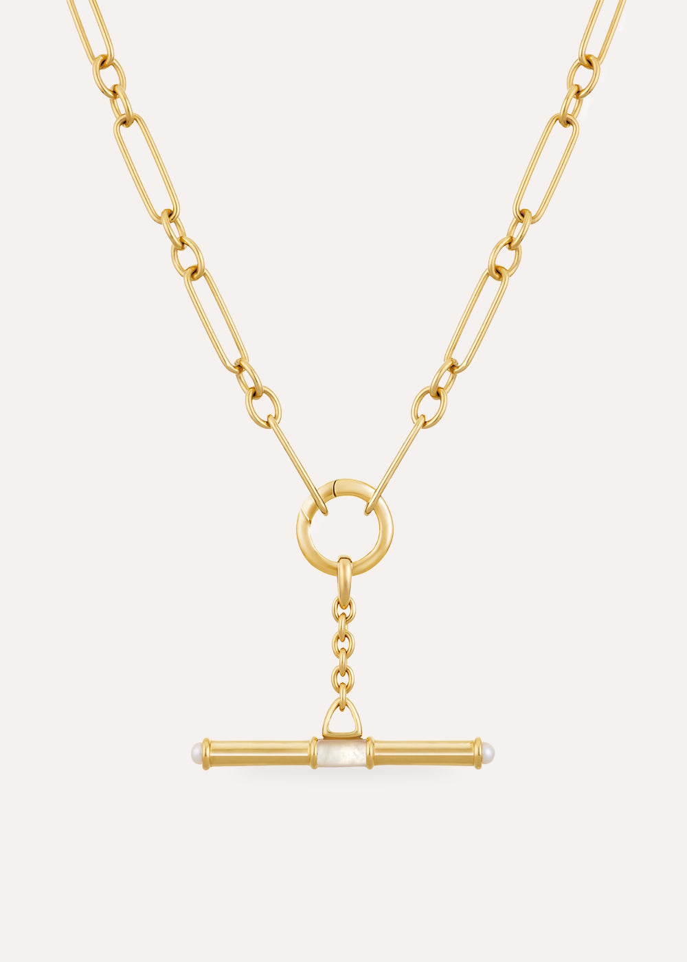 Mother of Pearl T-Bar Necklace