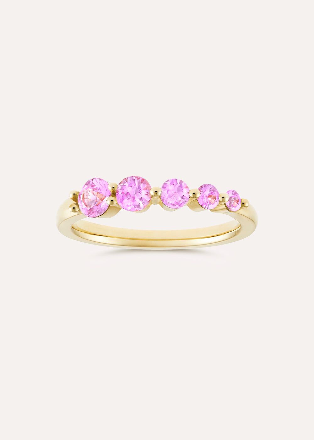 Shuga Pink Sapphire Graduated Ring