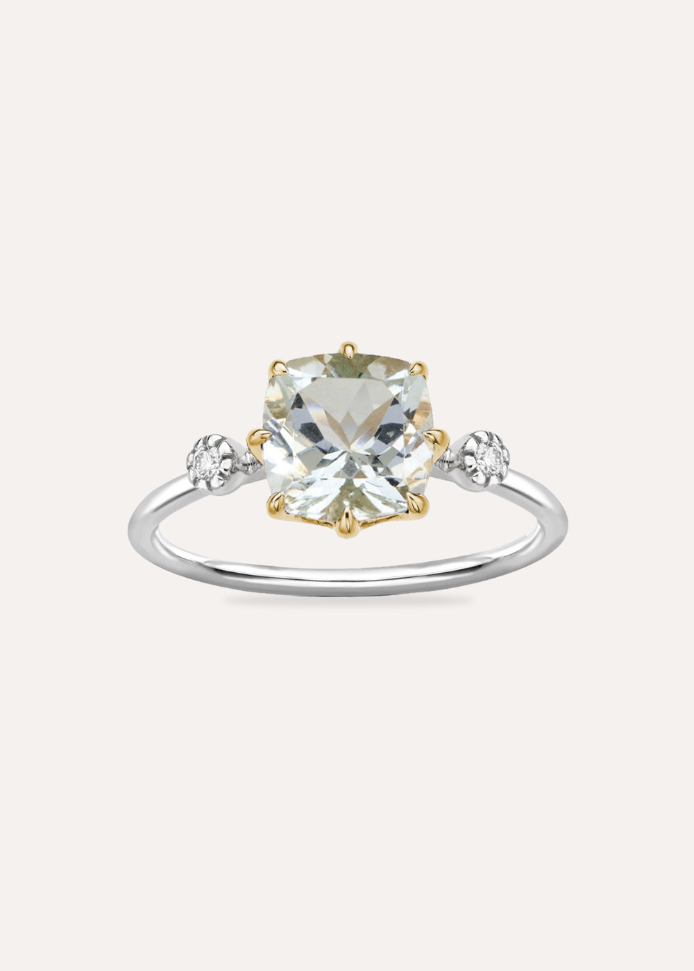 Iris Aquamarine & Lab-Grown Diamond Ring