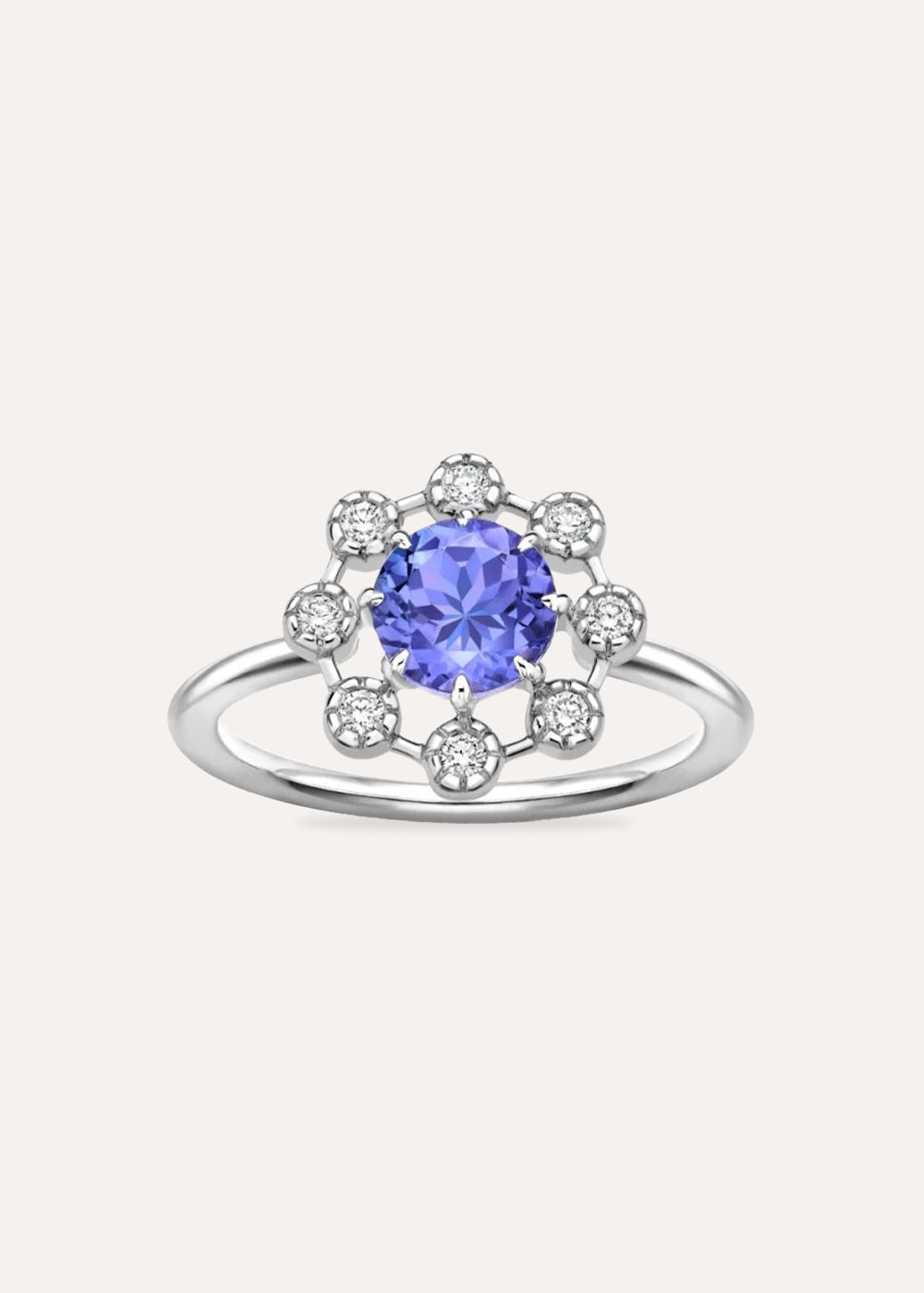 Celandine Tanzanite & Lab-Grown Diamond Ring