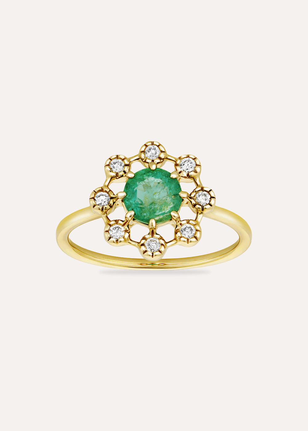 Celandine Emerald & Lab-Grown Diamond Ring
