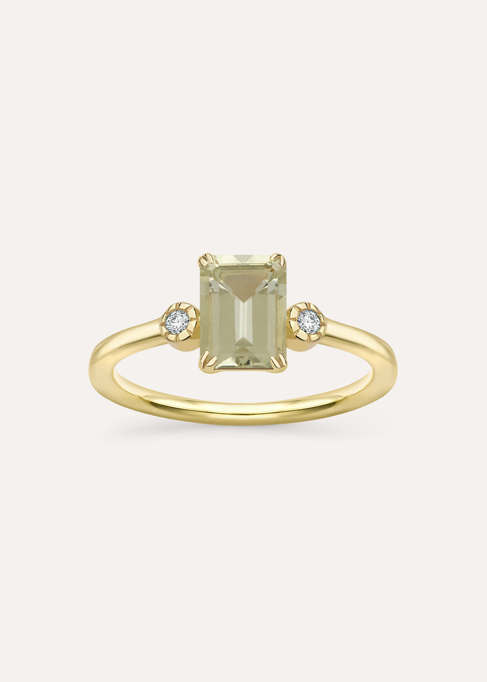 Violet Green Sapphire Ring