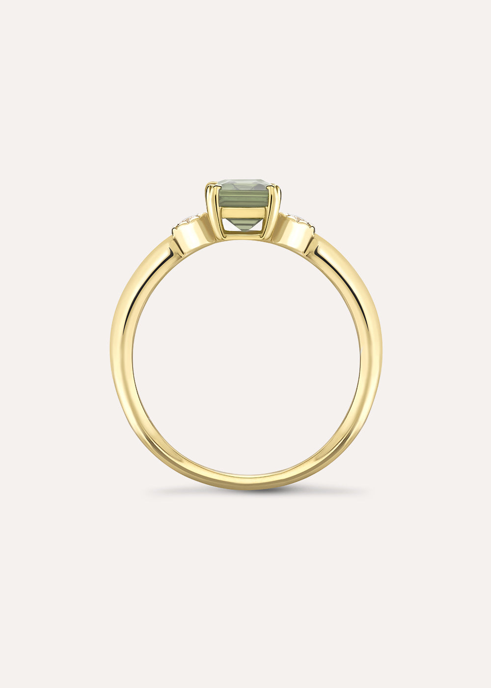 Violet Green Sapphire Ring
