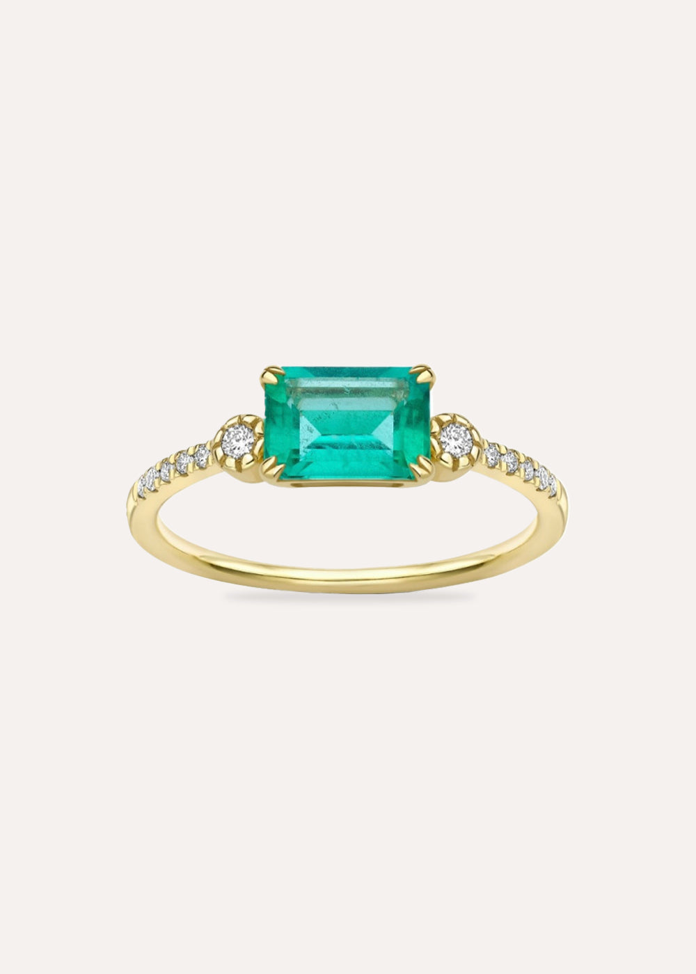 Betony Emerald & Lab-Grown Diamond Ring