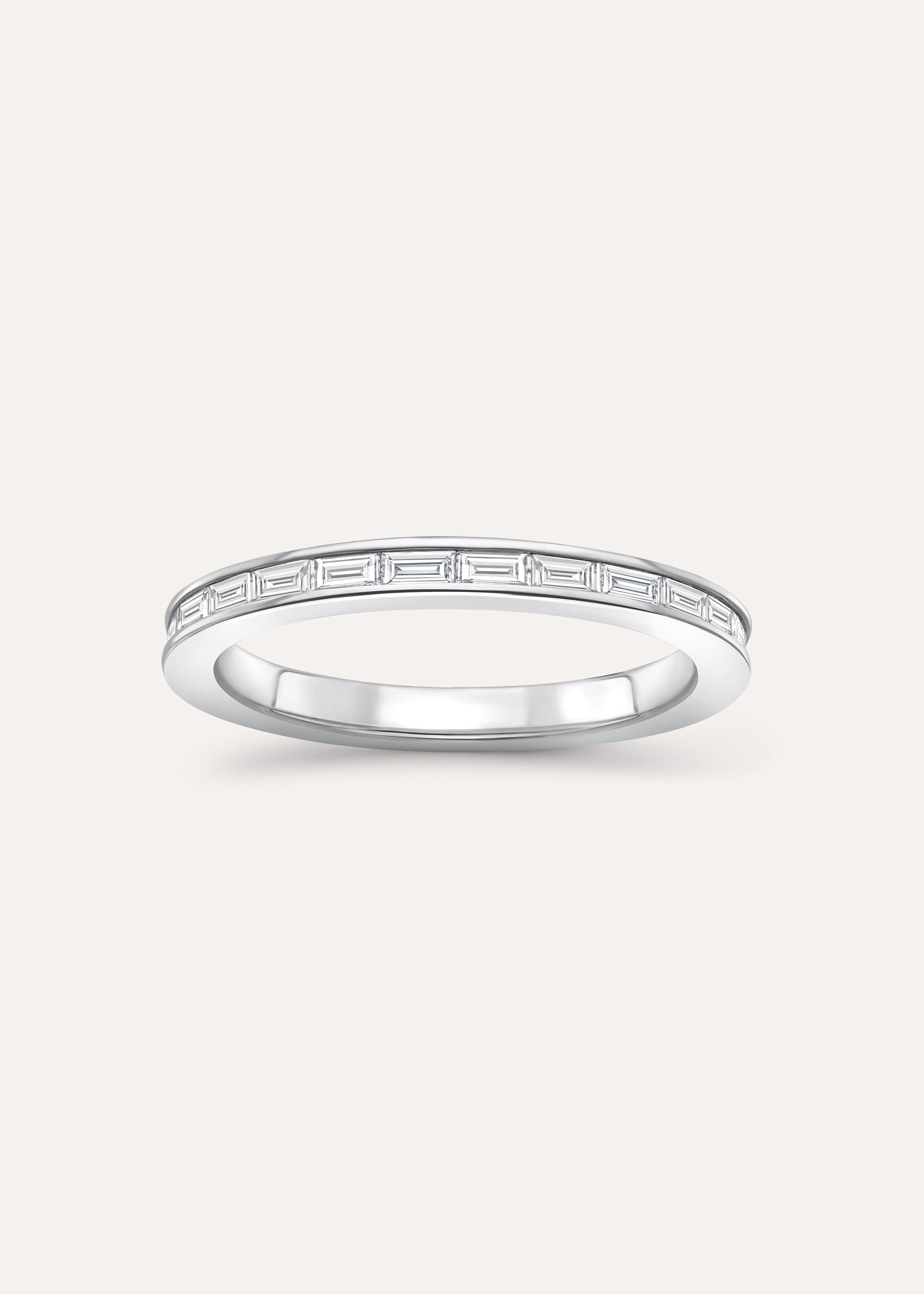 Natural Diamond Baguette Three Quarter Eternity Ring