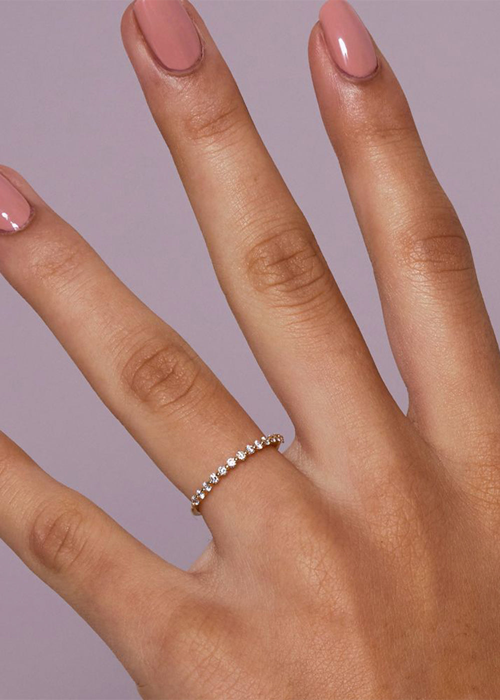 Sweetpea Diamond Half Eternity Ring