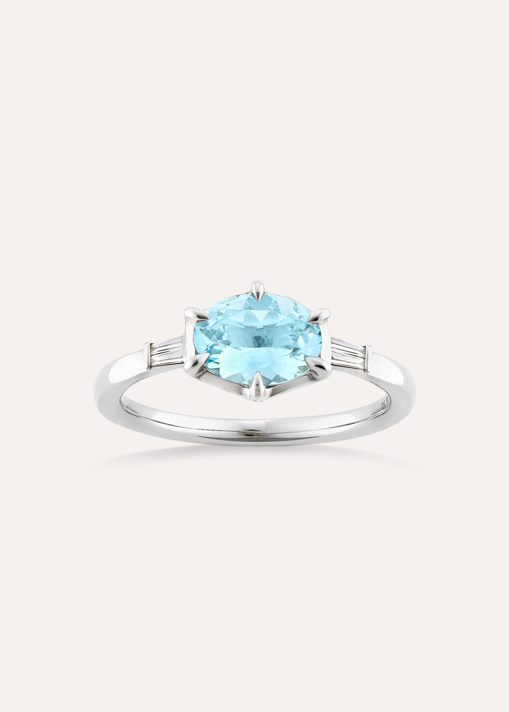 Jenna Aquamarine & Diamond Ring