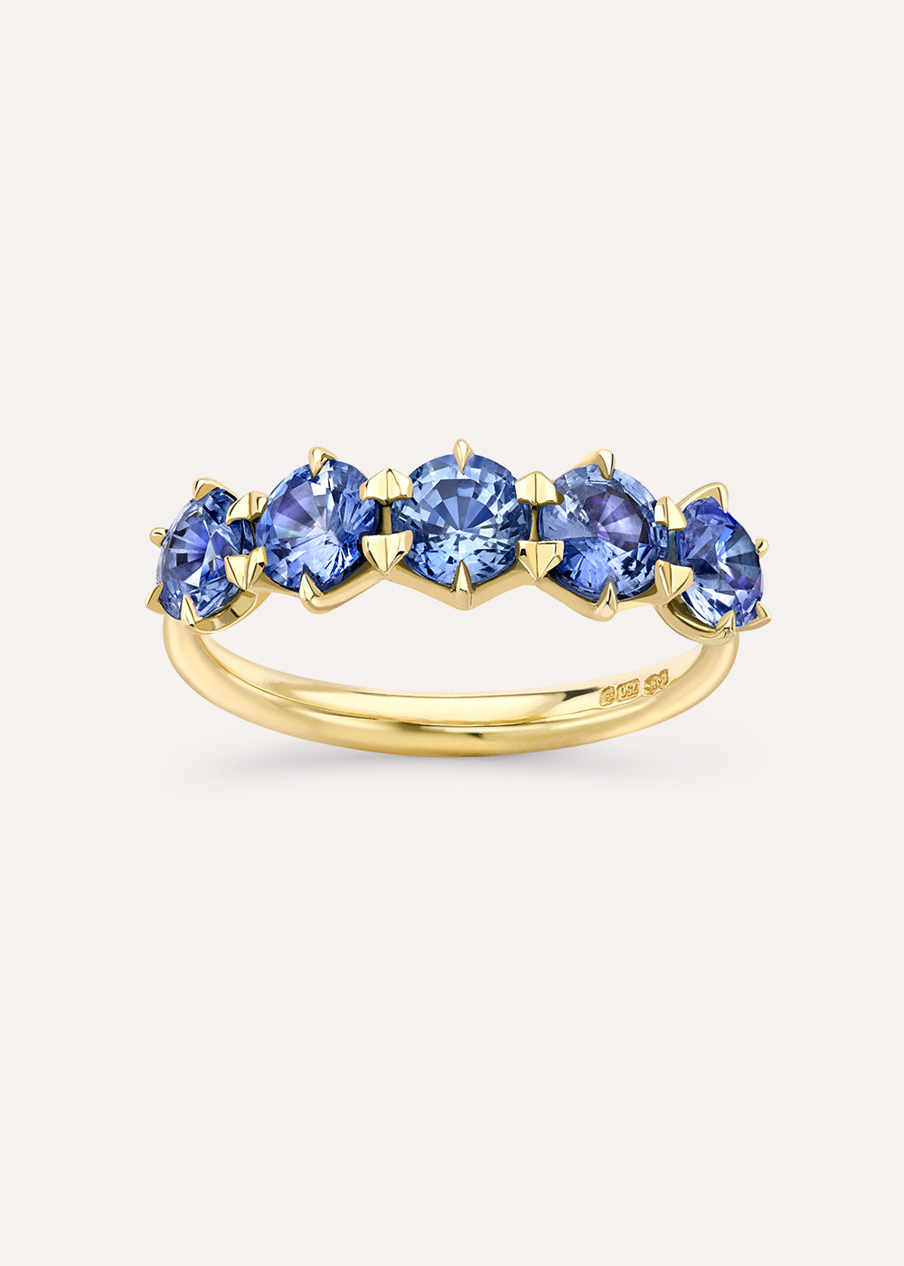 Elyhara Deep Blue Sapphire Five Stone Ring