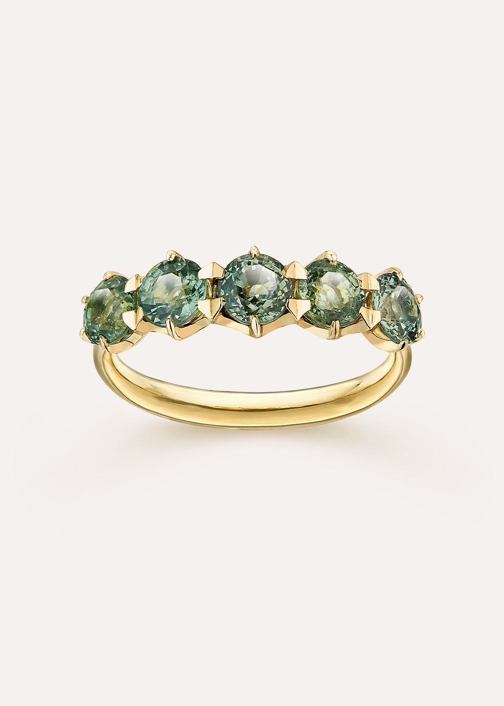 Elyhara Green Sapphire Five Stone Ring