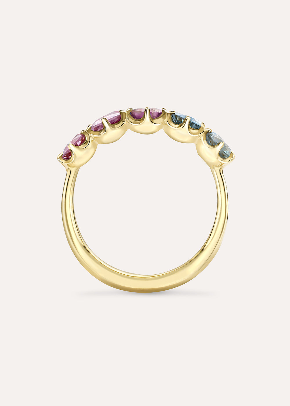 Elyhara Blue & Purple Sapphire Five Stone Ring