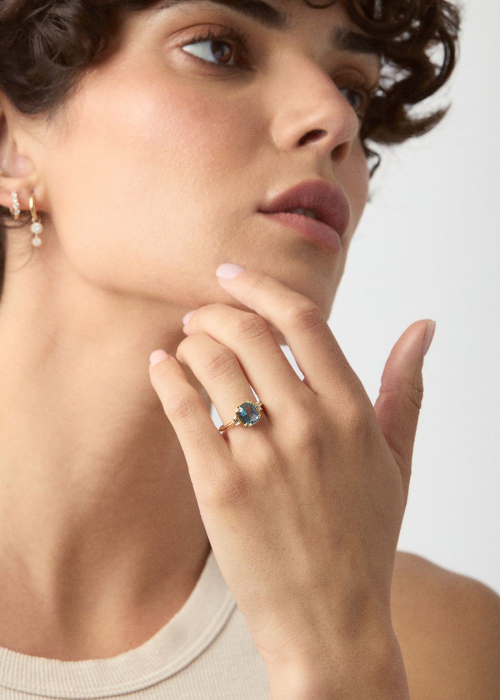 Mini Mae West Montana Sapphire & Diamond Ring