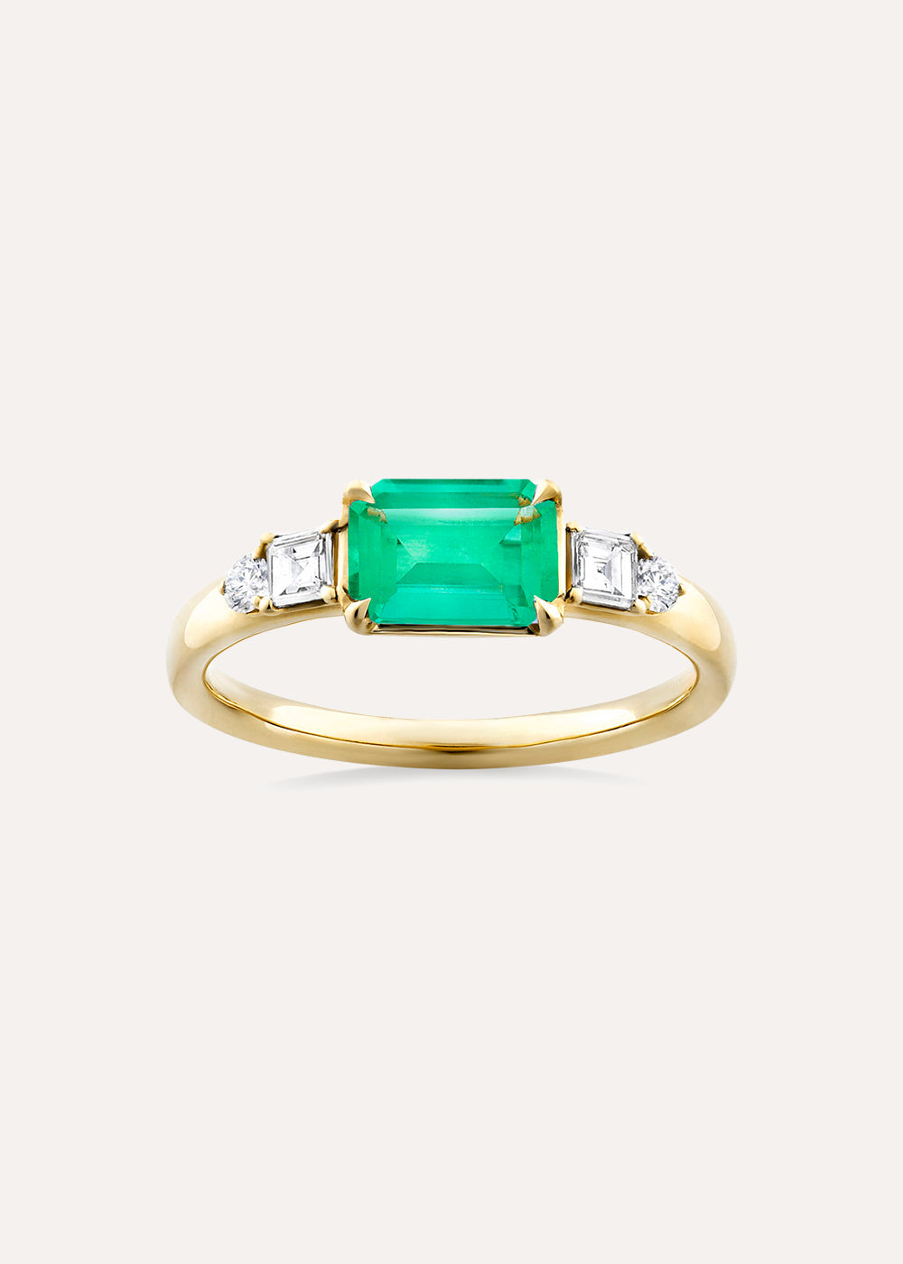 Lena Emerald & Diamond Ring
