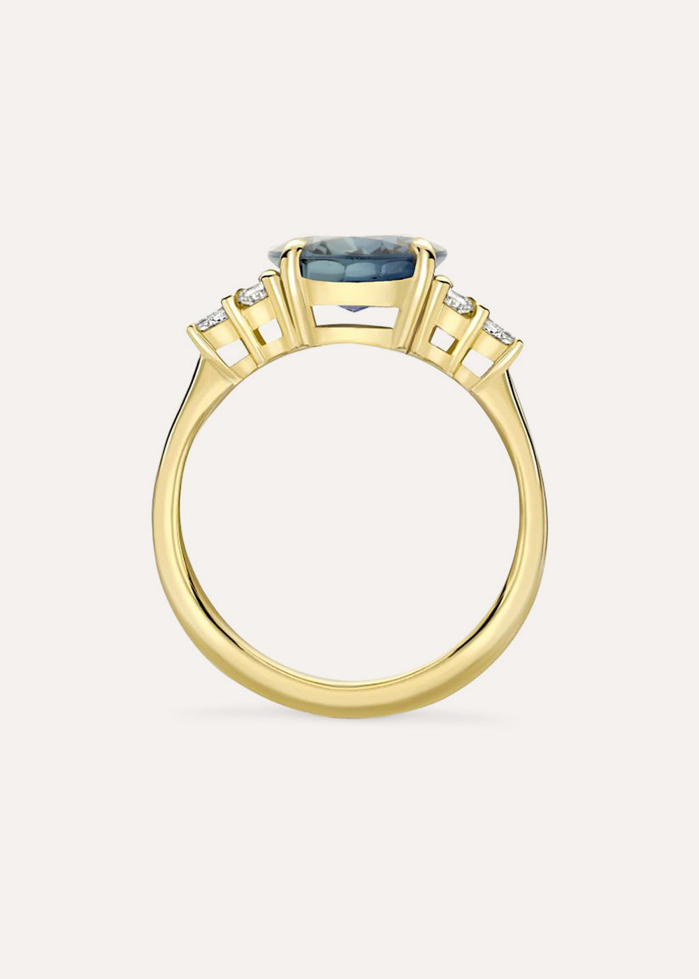 Edie Blue Sapphire & Diamond Ring