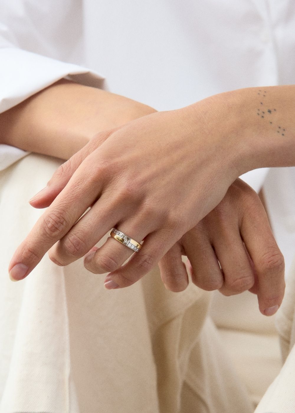 Natural Diamond Chunky Court Ring