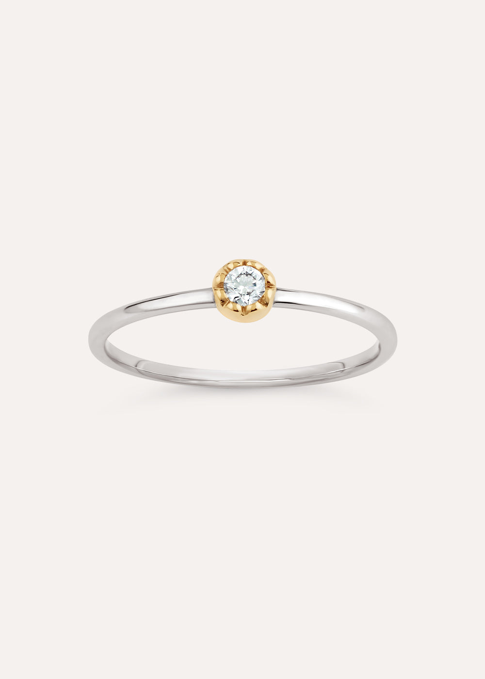 Forget Me Knot Small Lab-Grown Diamond Stacking Ring