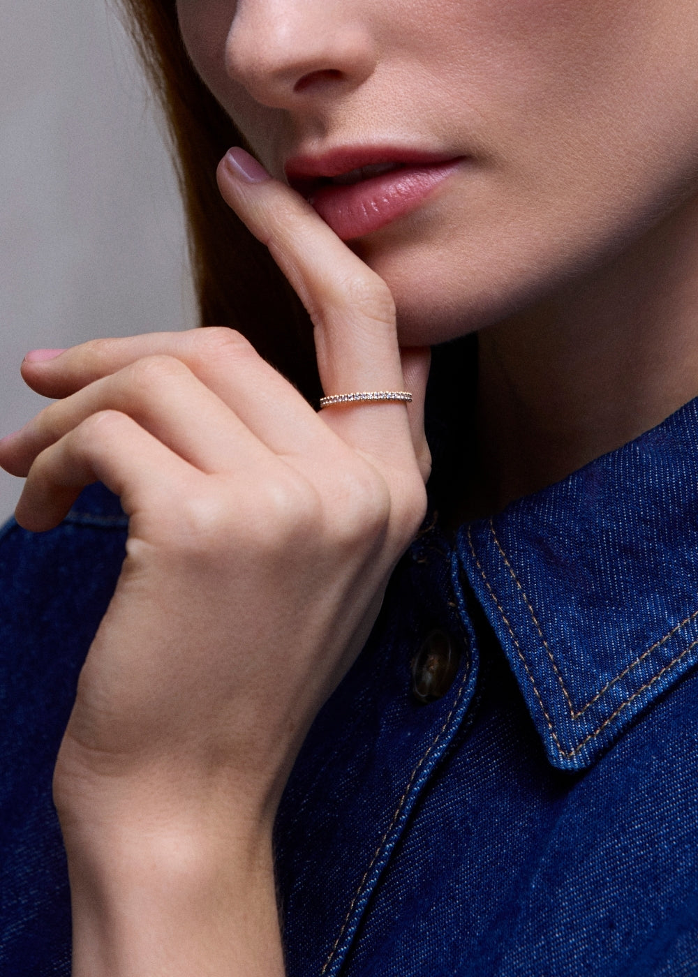 Minnow Three Quarter Small Lab-Grown Diamond Eternity Ring