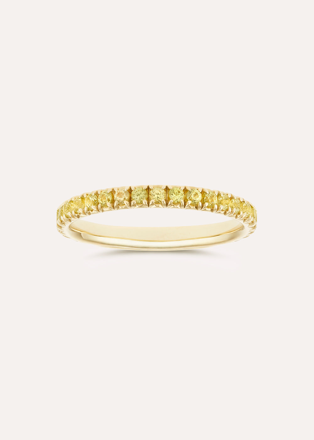 Minnow Three Quarter Medium Yellow Sapphire Eternity Ring