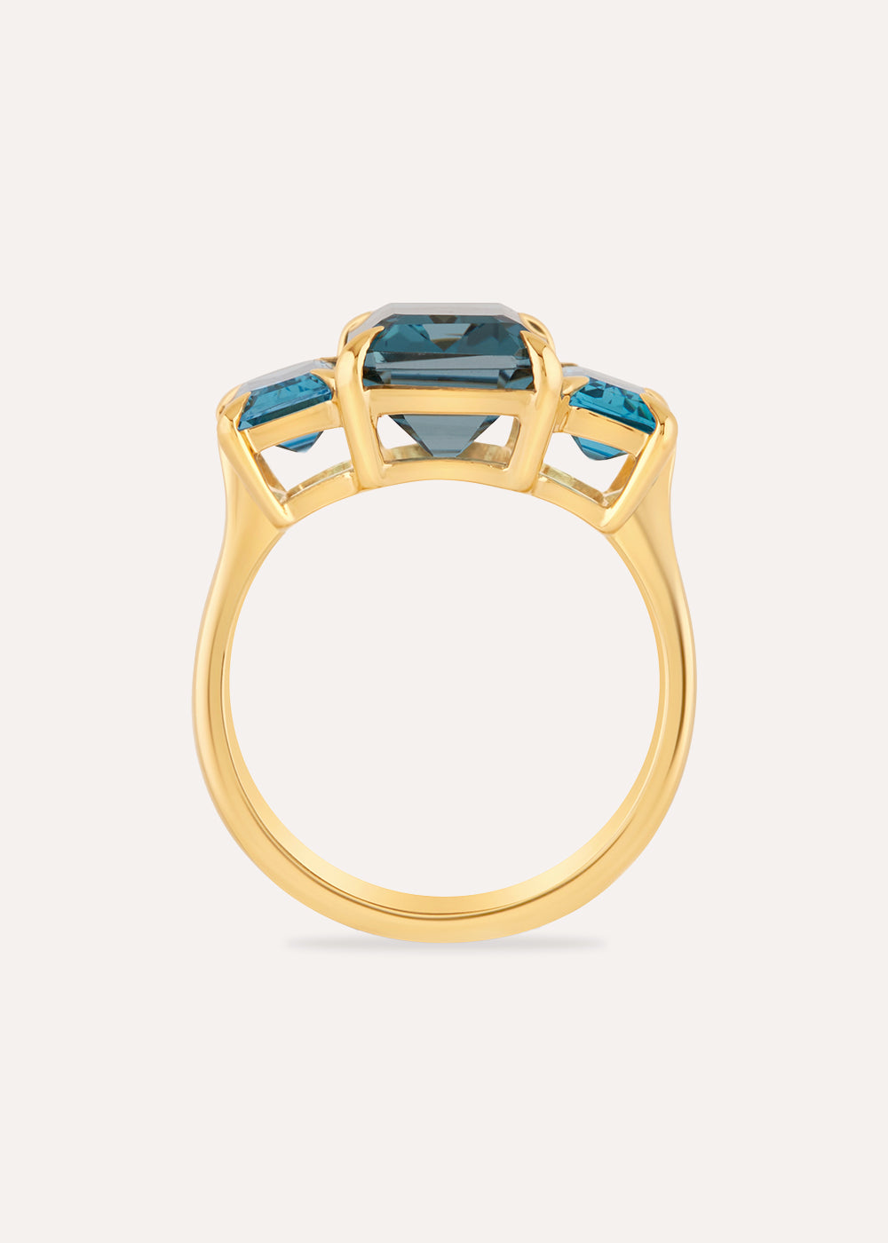 Trinny Blue Topaz Trilogy Cocktail Ring