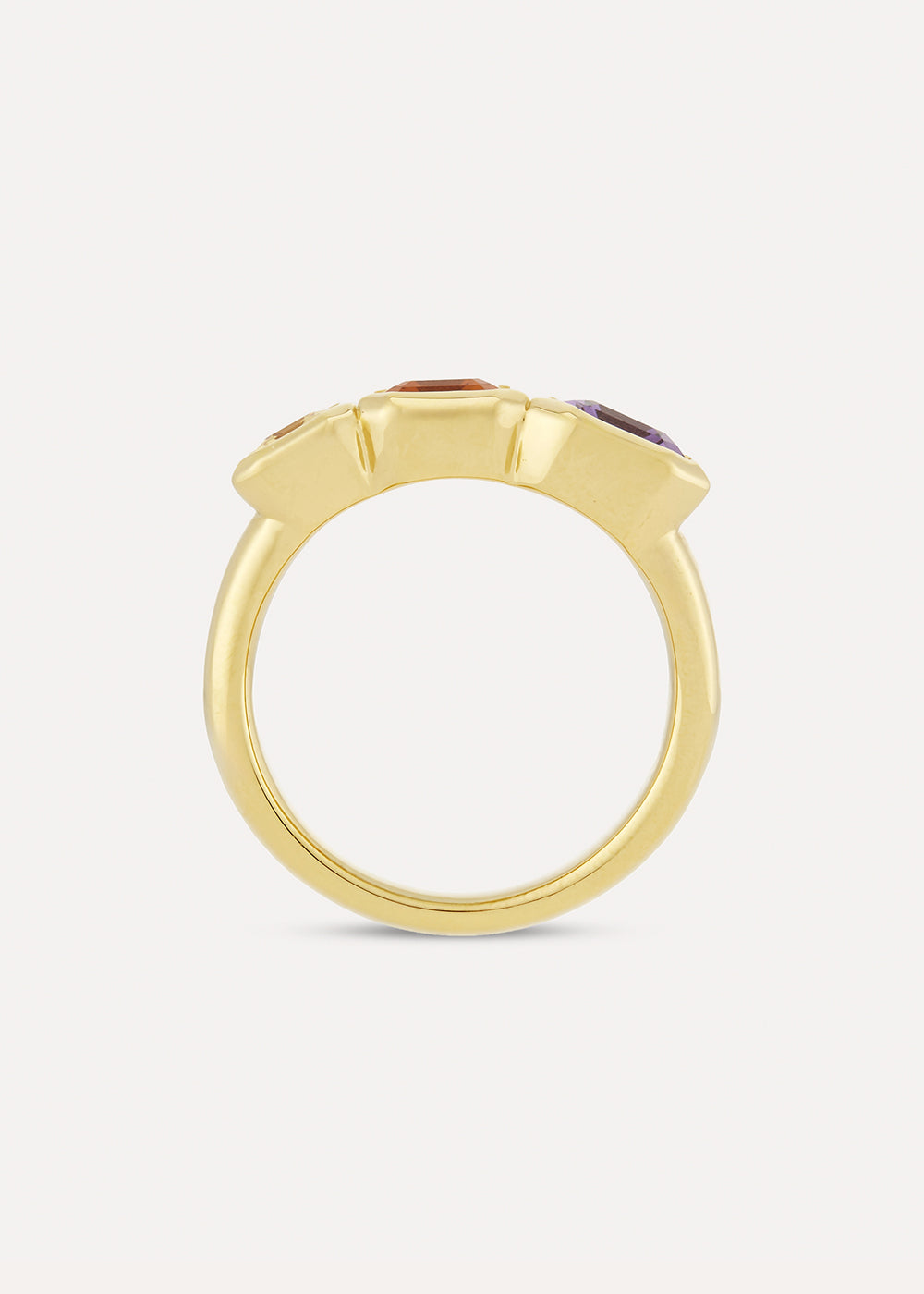 Paloma Amethyst & Citrine Three Stone Ring