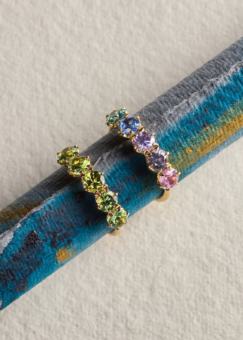 Elyhara Light Green Sapphire Five Stone Ring