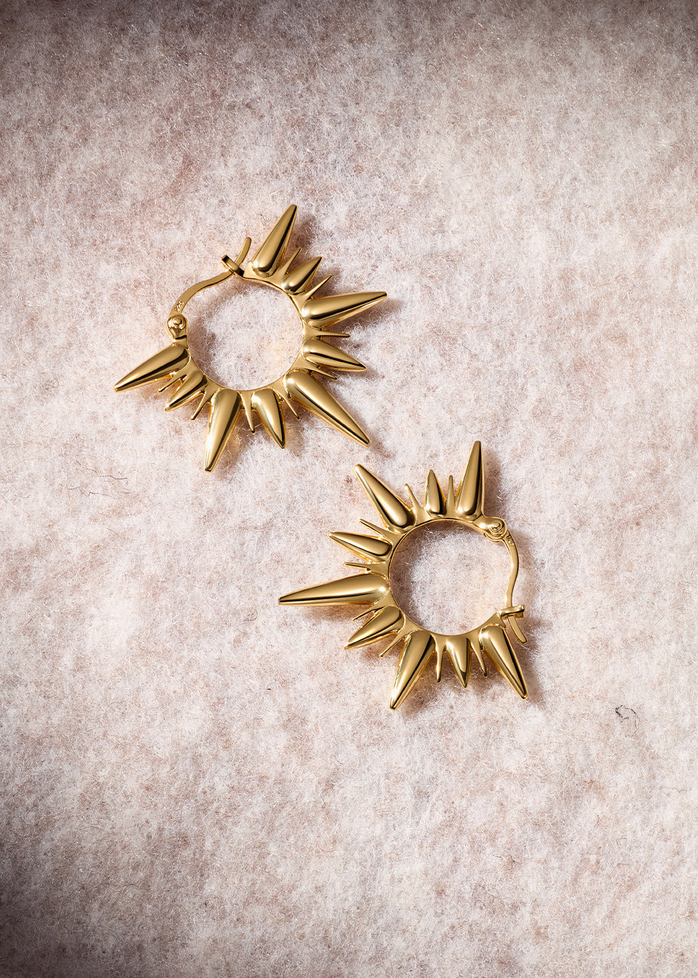 Sunbeam Half Sun Click Hoop Earrings