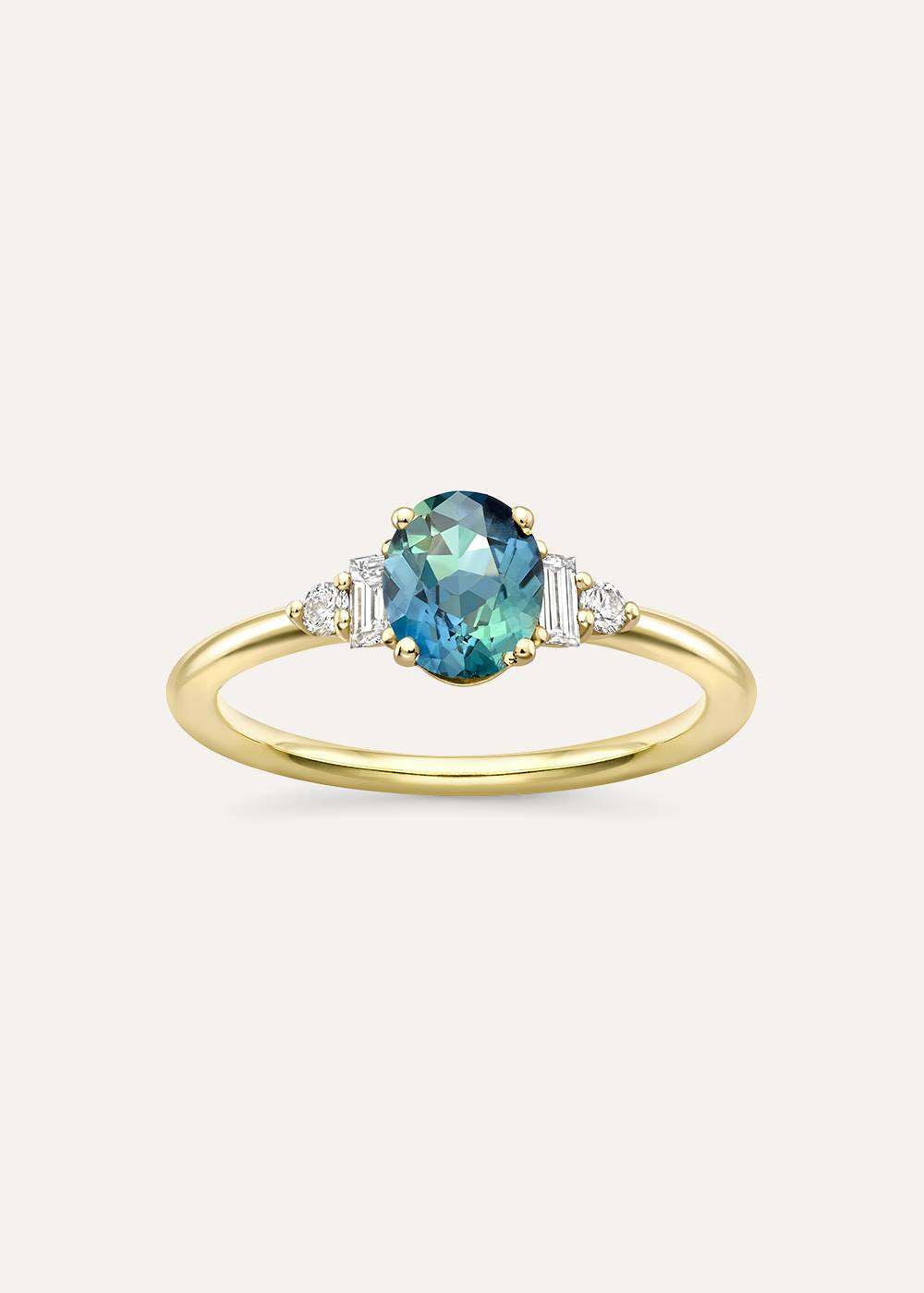 Katie Green Sapphire & Diamond Ring