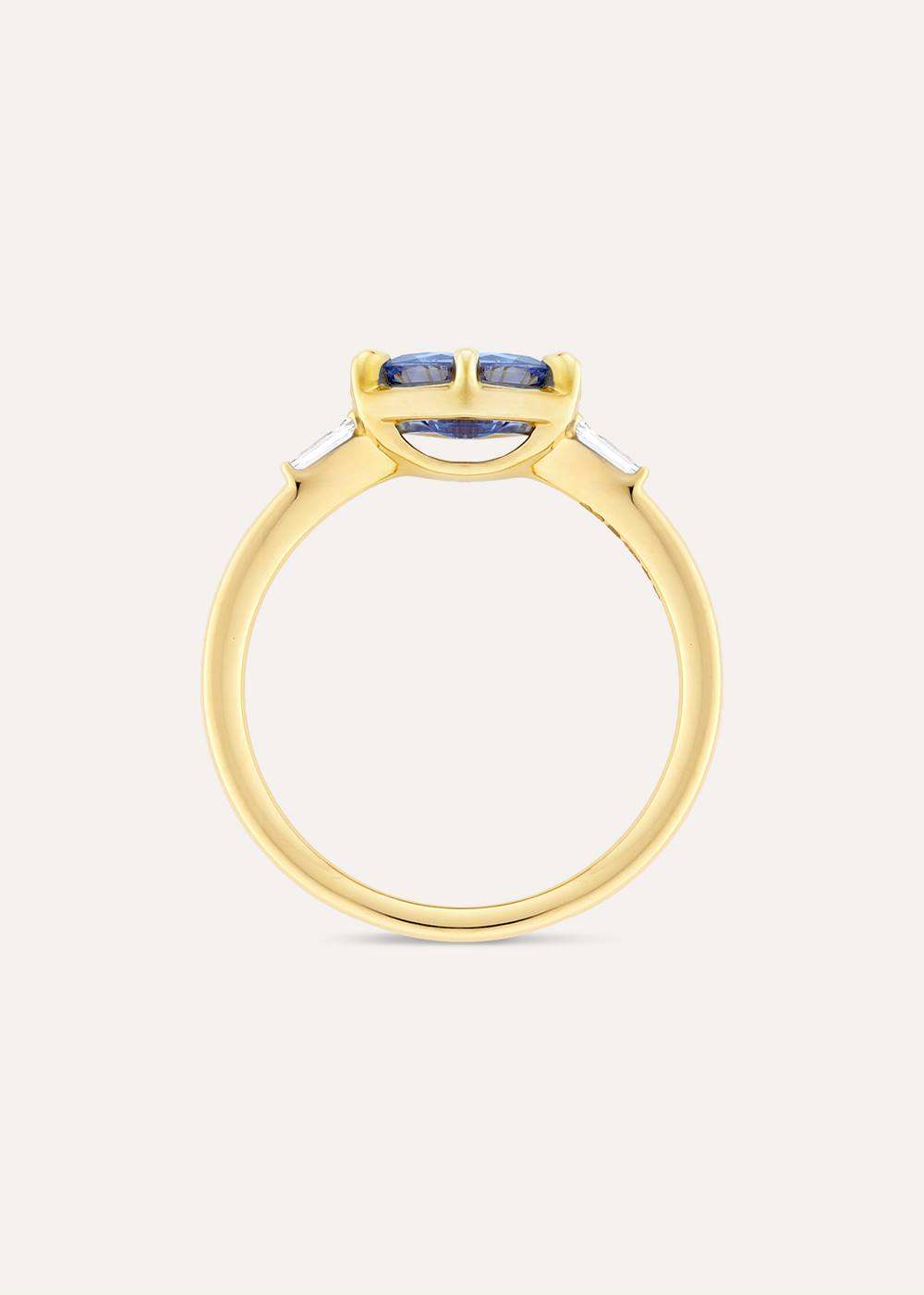 Jenna Blue Sapphire & Diamond Ring