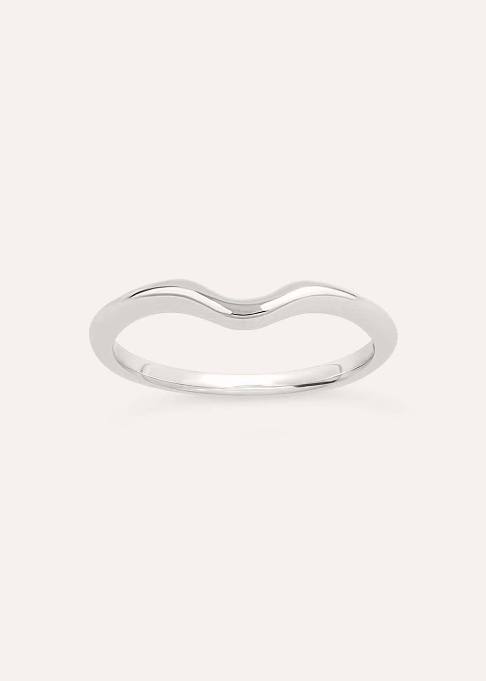 Ellie Solitaire Curve Wedding Band