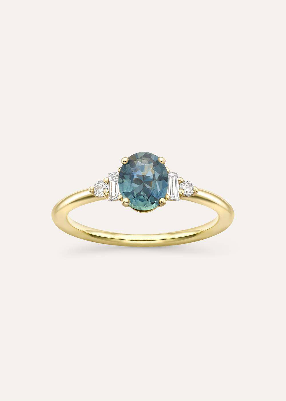 Katie Teal Sapphire & Diamond Ring