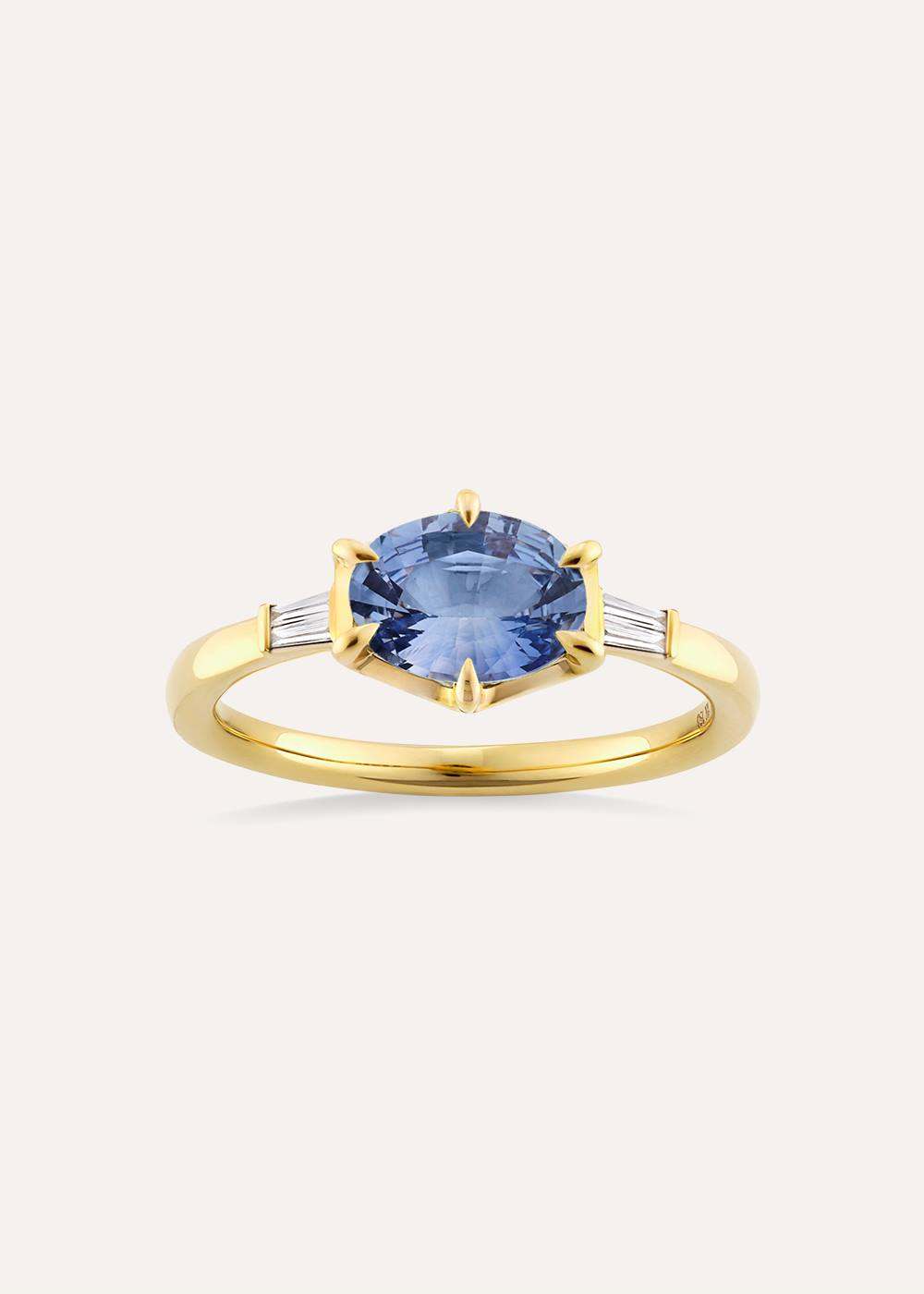 Jenna Blue Sapphire & Diamond Ring