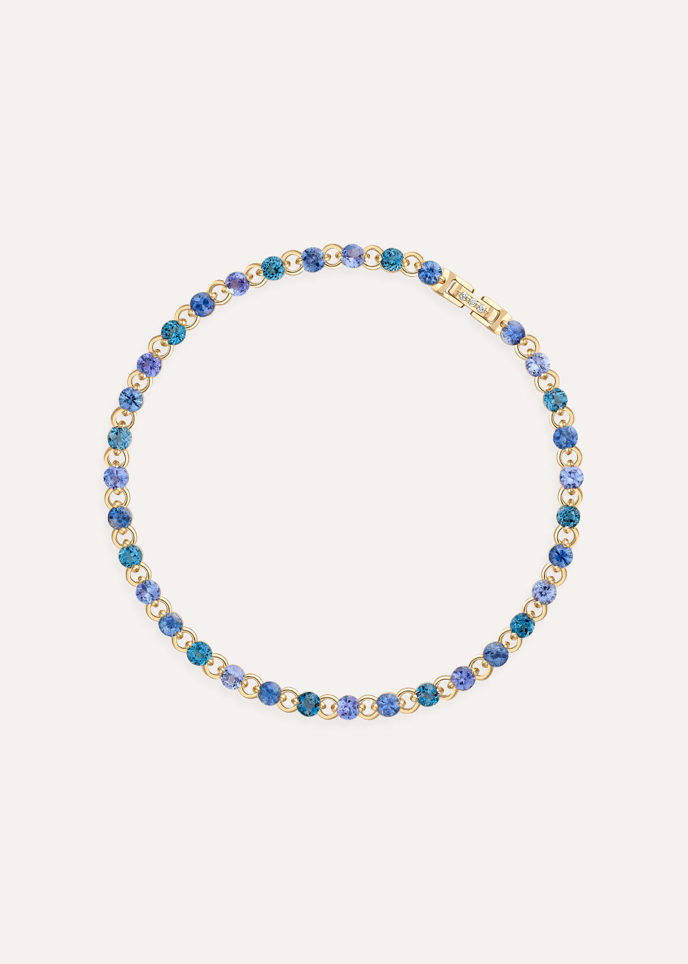 Shuga 3mm Blue Precious Gemstone Tennis Bracelet