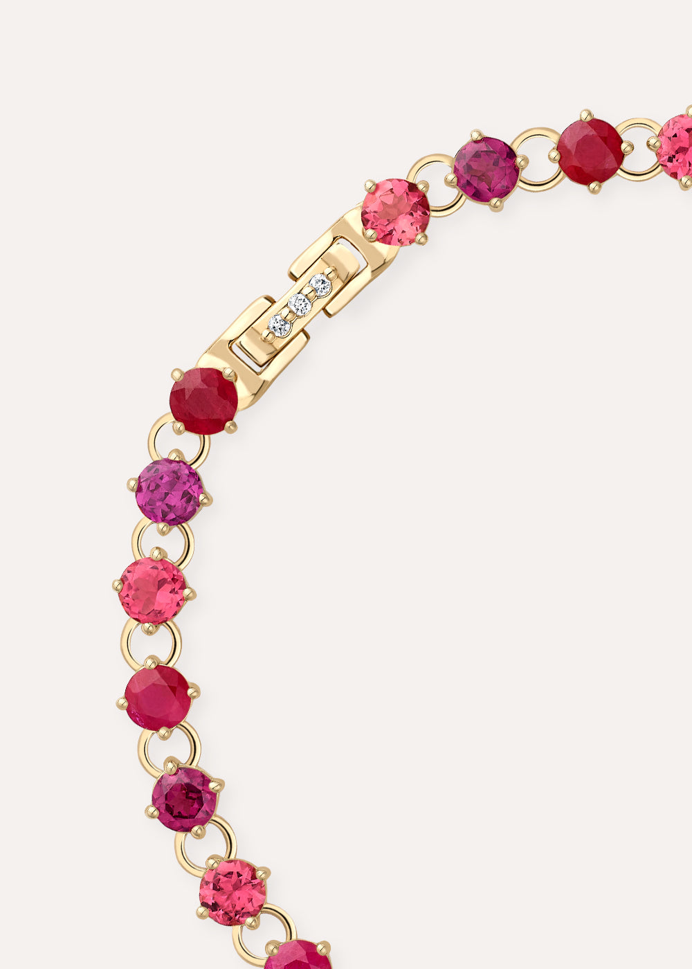 Shuga 4mm Pink Precious Gemstone Tennis Bracelet