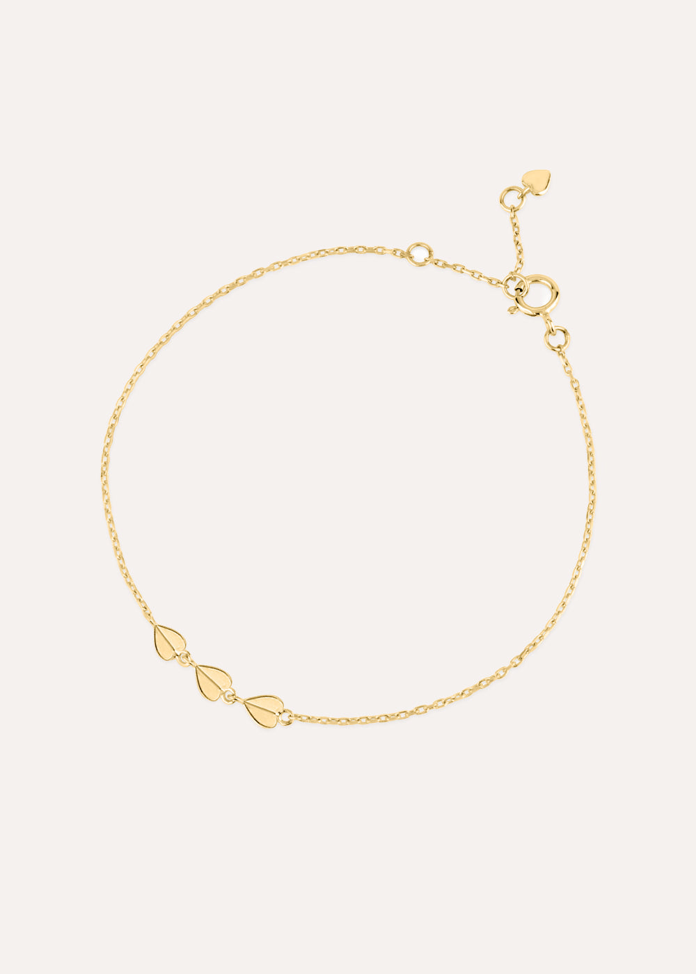 Folded Heart Trio Bracelet