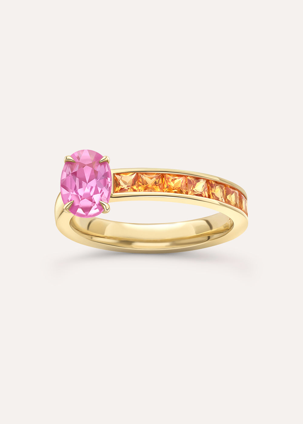 Bit on the Side Pink & Orange Sapphire Ring